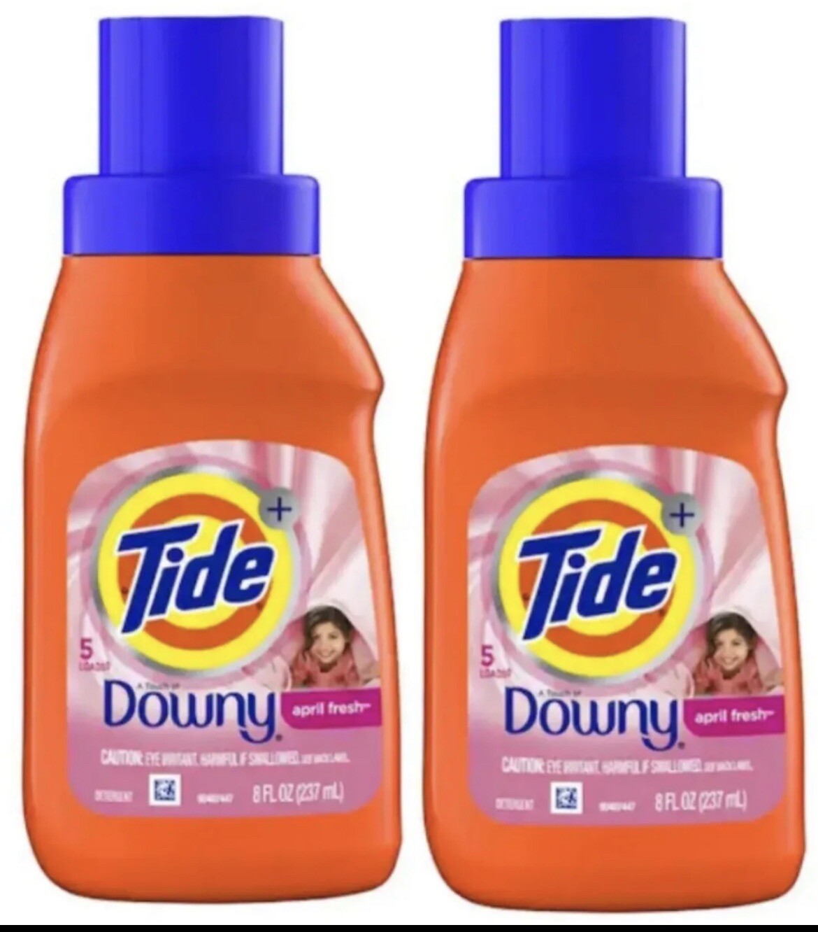 Tide 8 Fl. Oz. ●TIDE + DOWNY● April Fresh Laundry Detergent (10) Load 2packs