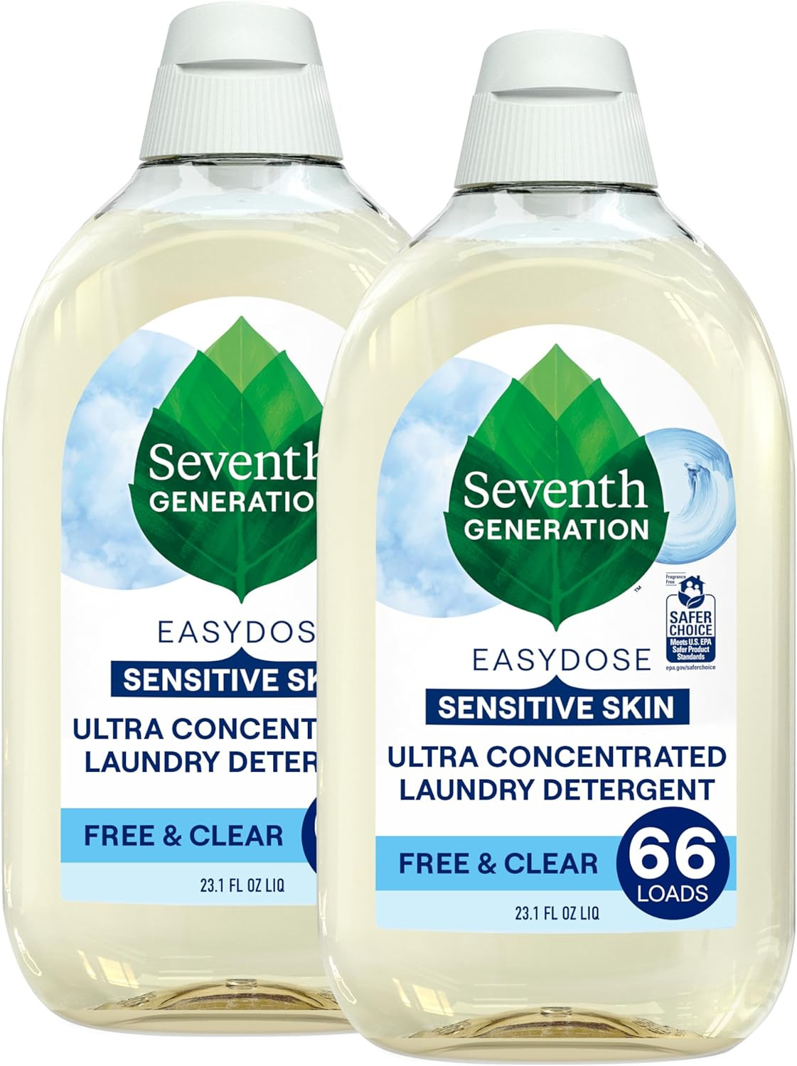 Laundry Detergent, Ultra Concentrated Easydose, Free & Clear, 23.1 Fl Oz (Pac…