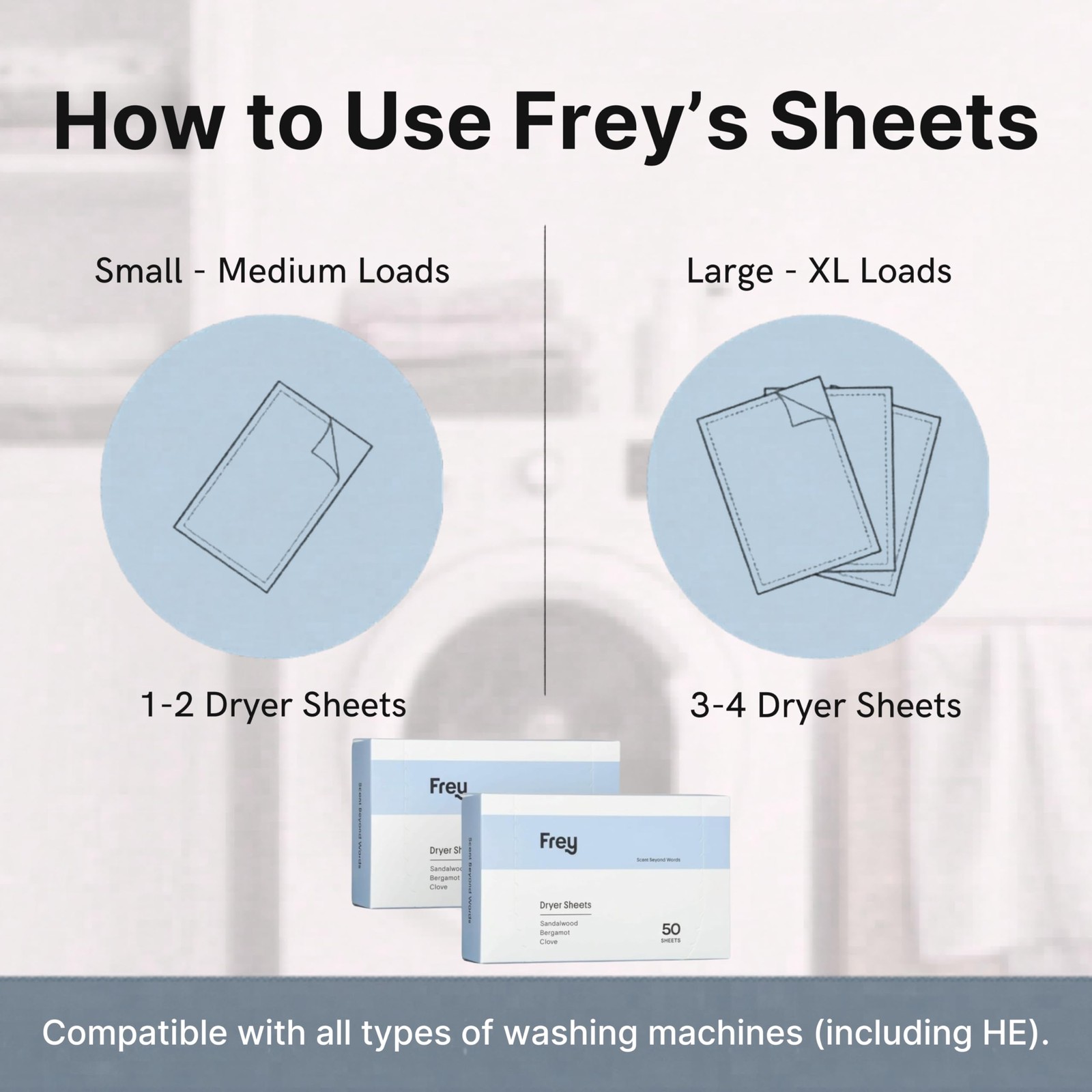 Frey Naturally Scented Dryer Sheets Eco Friendly Fabric Softener For Static