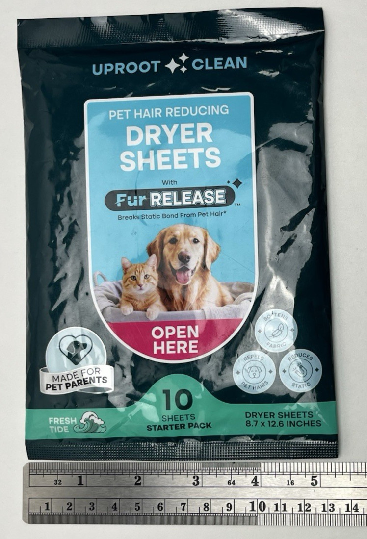 7-packs of 10 Uproot Clean Pet Hair Reducing Dryer Sheets Reduces Static Fresh