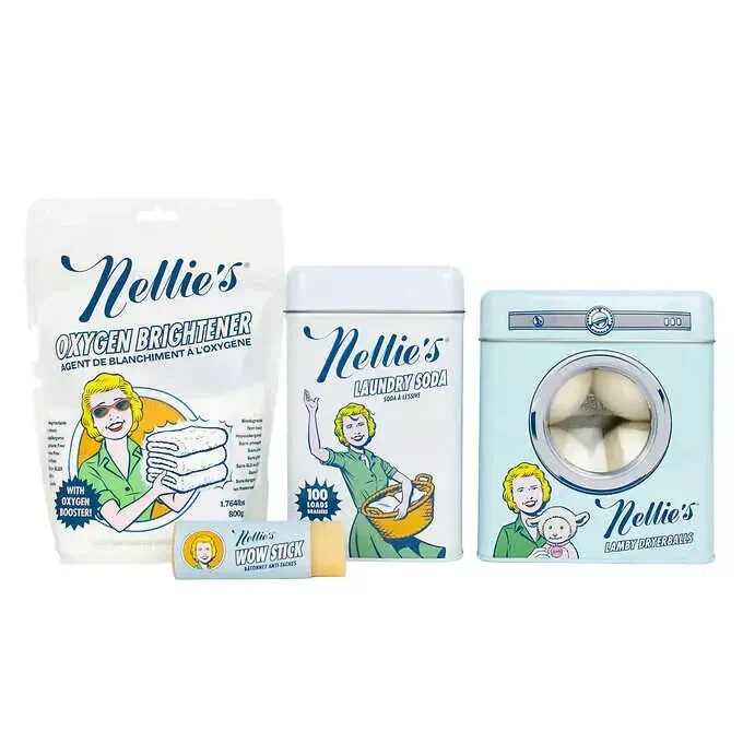 Nellie’s Laundry Starter Pack Odor-Fighting Stain Stick Dryer Balls