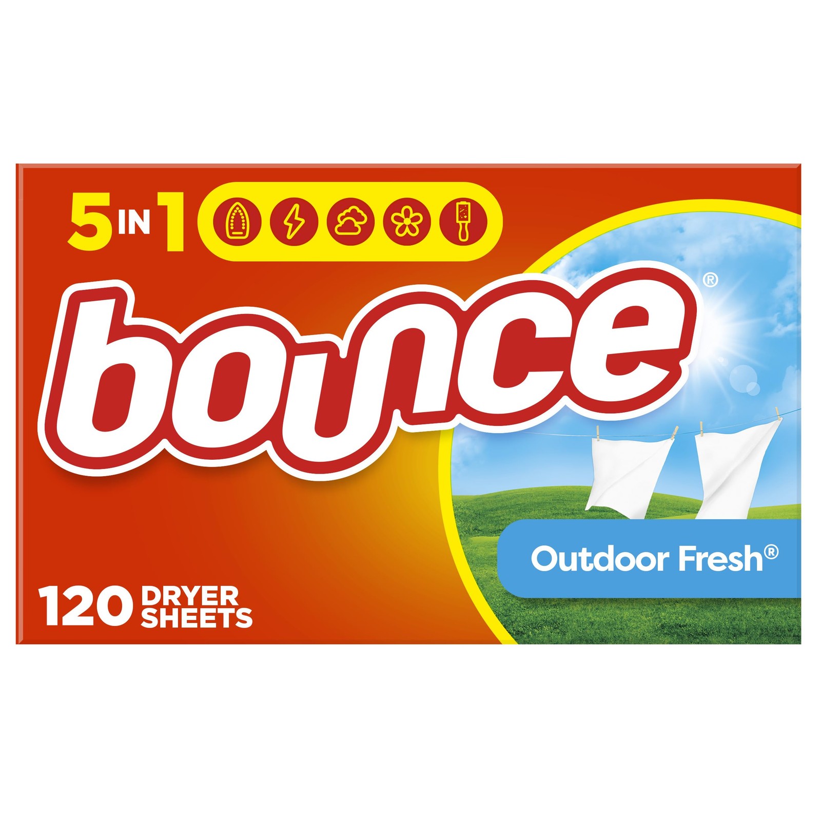 Fabric Softener Sheets, Outdoor Fresh Scent, 120 Count