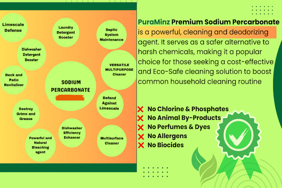 Sodium Percarbonate – 10 LB Oxygen Bleach -Solid Hydrogen Peroxide- MutliPurpose