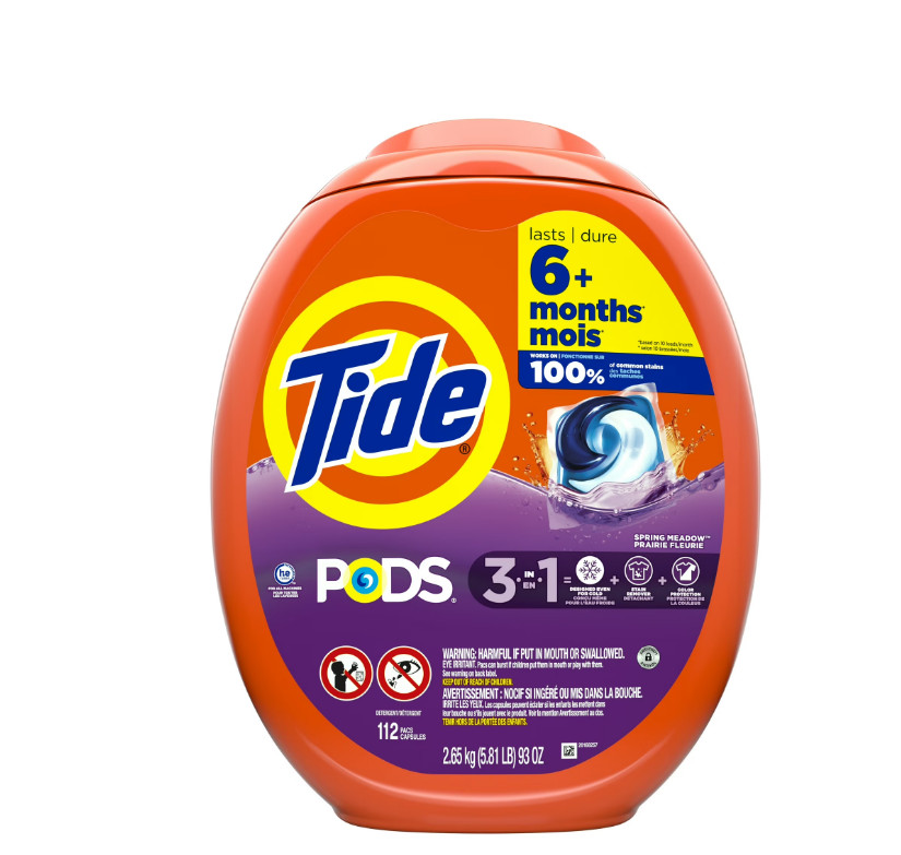 Tide PODS Liquid Laundry Detergent Packs, Spring Meadow Scent, 112 Count