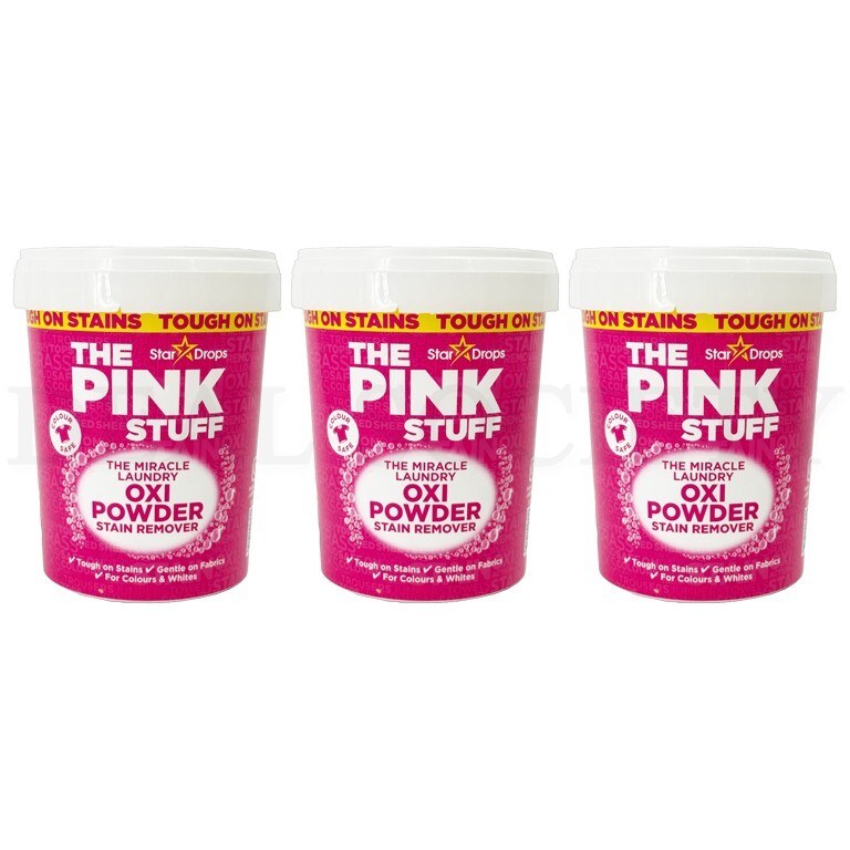 Stardrops The Pink Stuff Miracle Oxi Powder Stain Remover for Colors Lot of 3