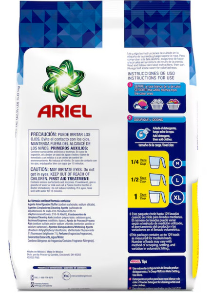 (2 pack)ARIEL Original HE Liquid Laundry Detergent 205 oz 129 Loads