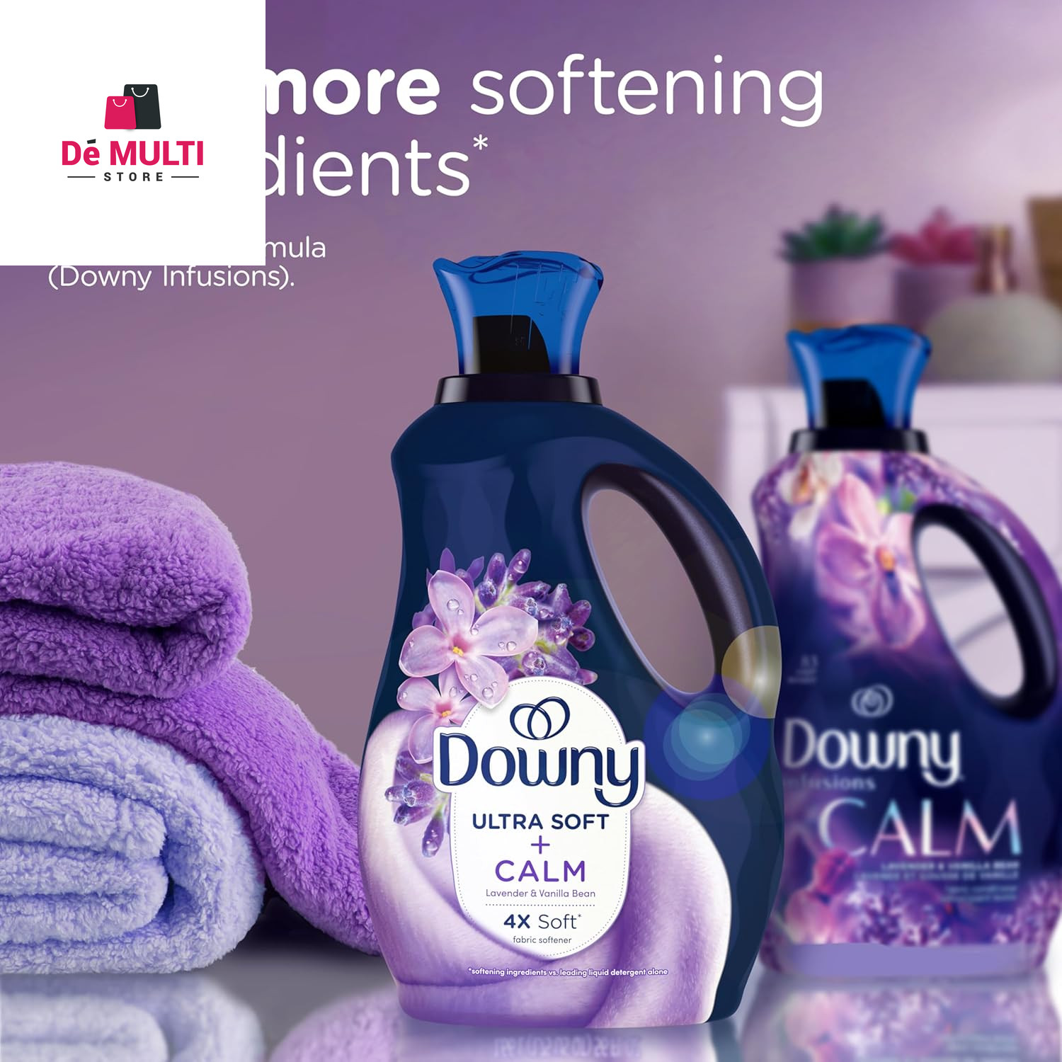 Downy Ultra Soft Fabric Softener Liquid, Calm, Lavender and Vanilla Bean, 26 fl