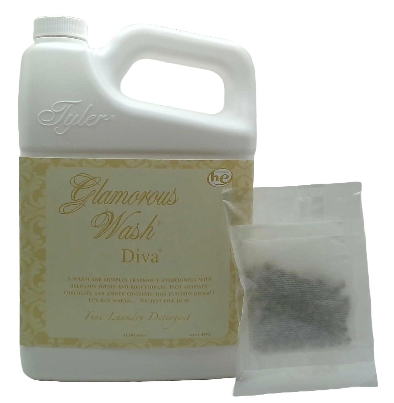 Glamorous Wash Diva Scented Laundry Detergent and Sachet Pouch Combo