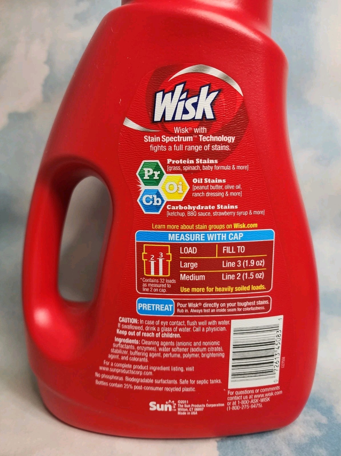 (1) Wisk Deep Clean Stain Spectrum~ Laundry Detergent~ 32 Loads / 50 Fl Oz.