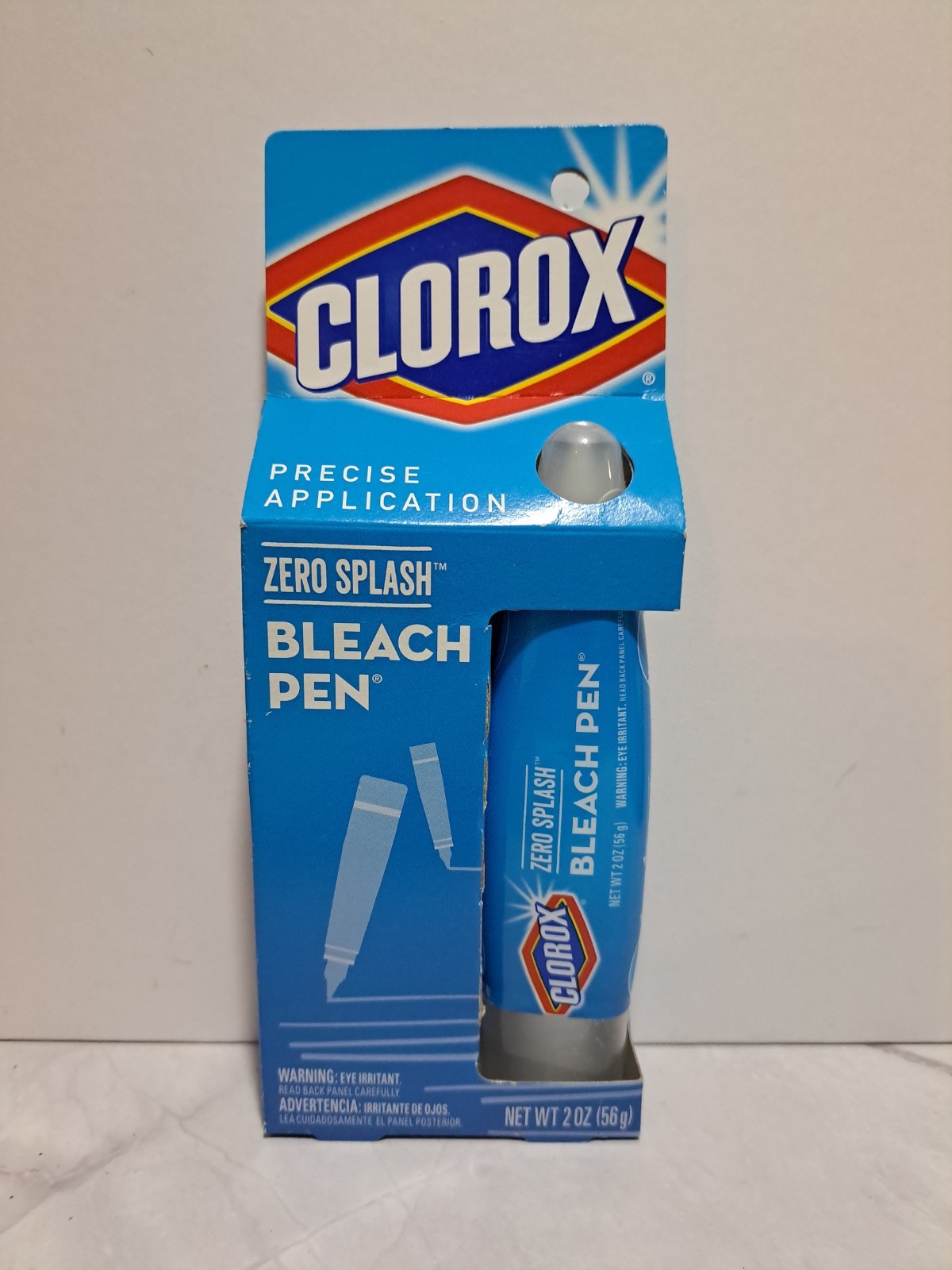 Clorox Dual Tip Zero Splash Bleach Pen 2oz Fine Point Broad Scrubber New