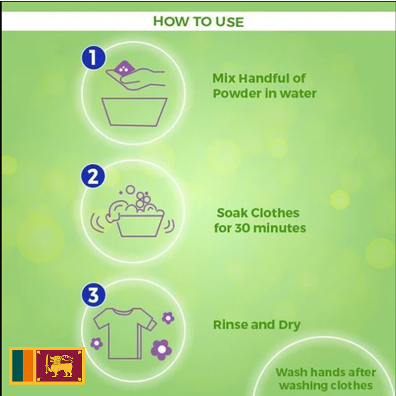Sunlight Detergent Powder laundry Washing clothes Jasmine Rose Clean and Fresh
