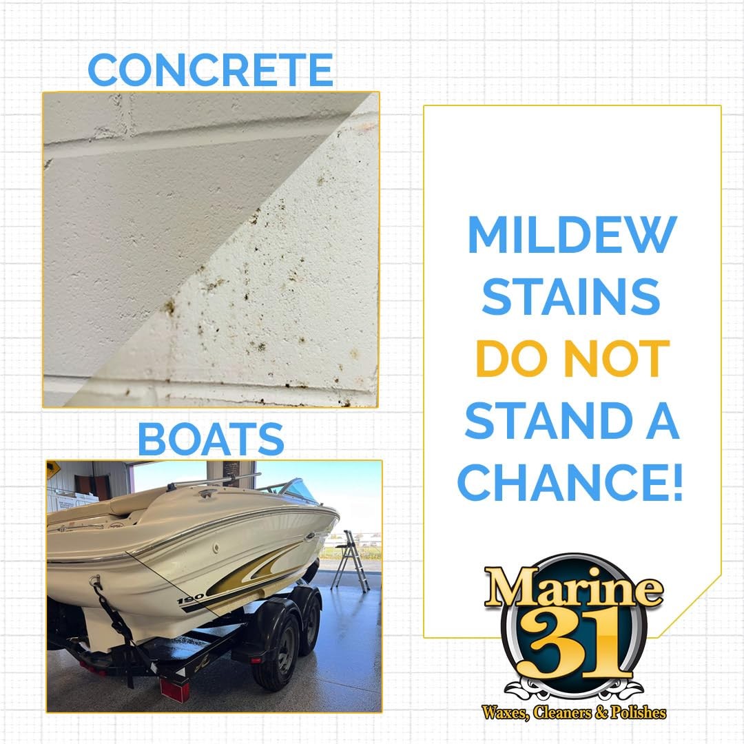 Marine 31 Mildew Stain Remover & Cleaner | Powerful 127 Fl Oz (Pack of 1)