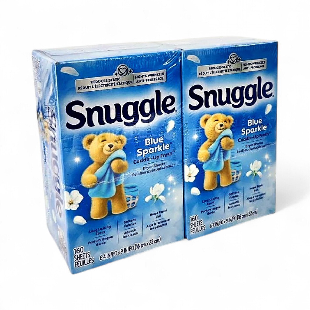 Snuggle Fabric Softener Dryer Sheets, Blue Sparkle – 320 Count