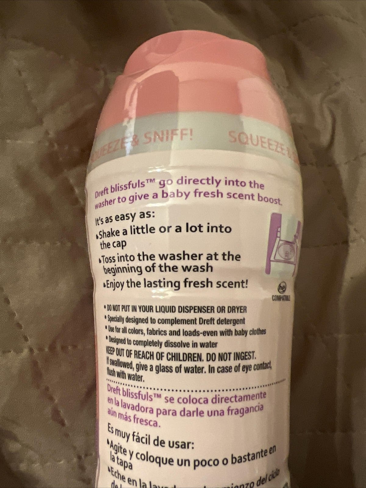 Dreft Blissfuls Laundry Scent Booster Beads for Washer, Baby Fresh Scent 13.2oz