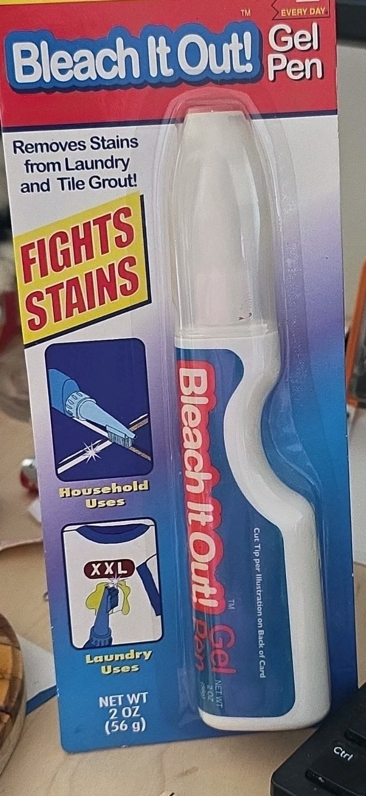 Bleach It Out! Gel Pen Removes Stains From Laundry & Tile Grout 2oz NEW