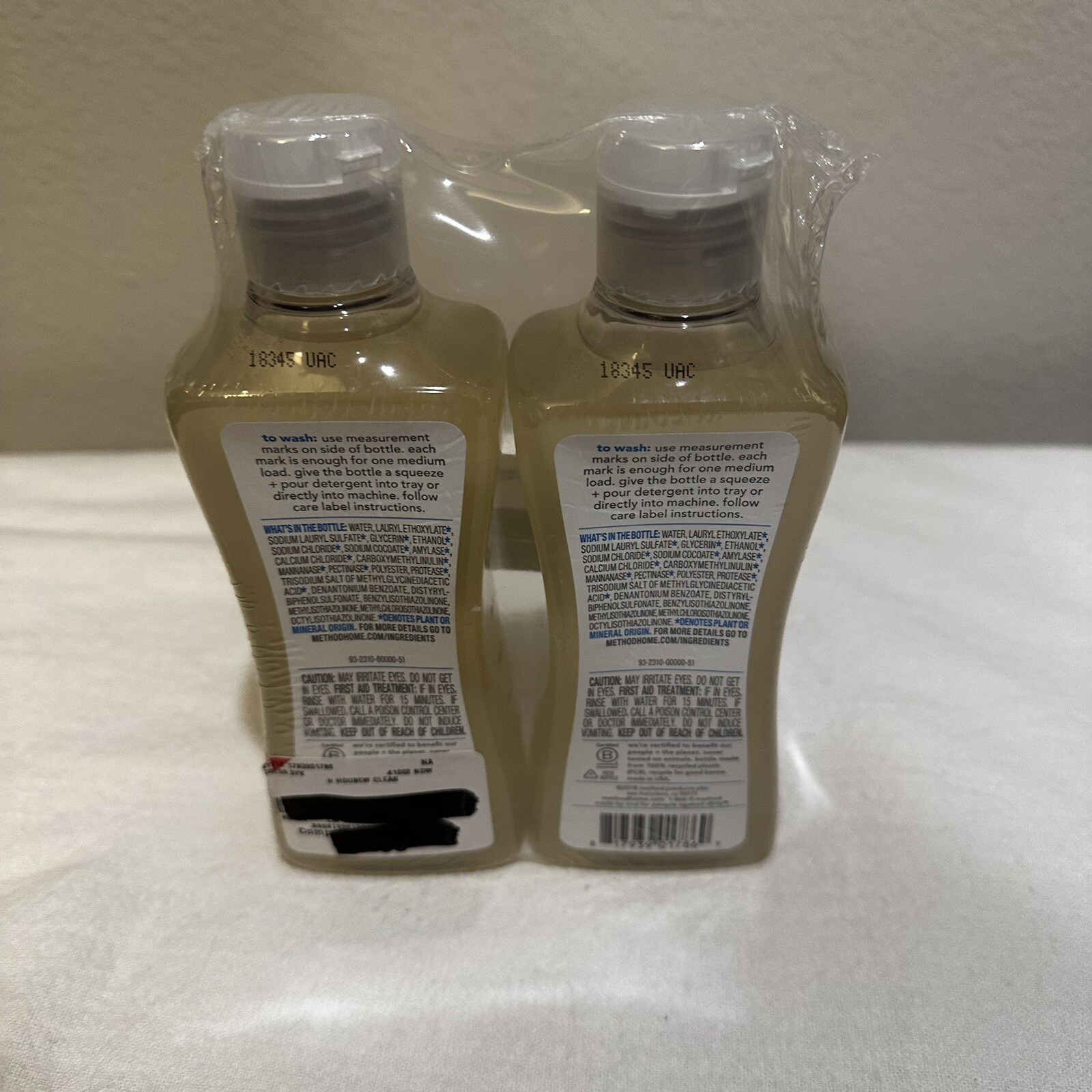 Method Concentrated Free & Clear Liquid Laundry Detergent 8.1oz, 2 Bottles