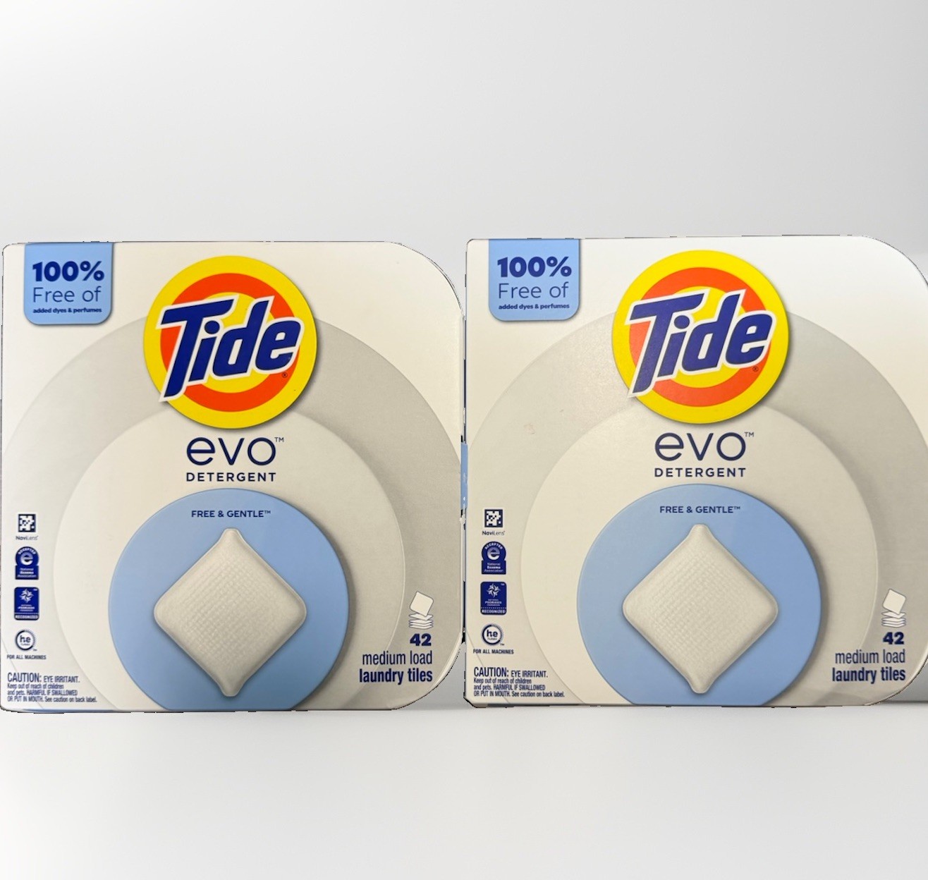Tide Evo Laundry Detergent Tiles Free Gentle Hypoallergenic Sensitive Skin, 84ct
