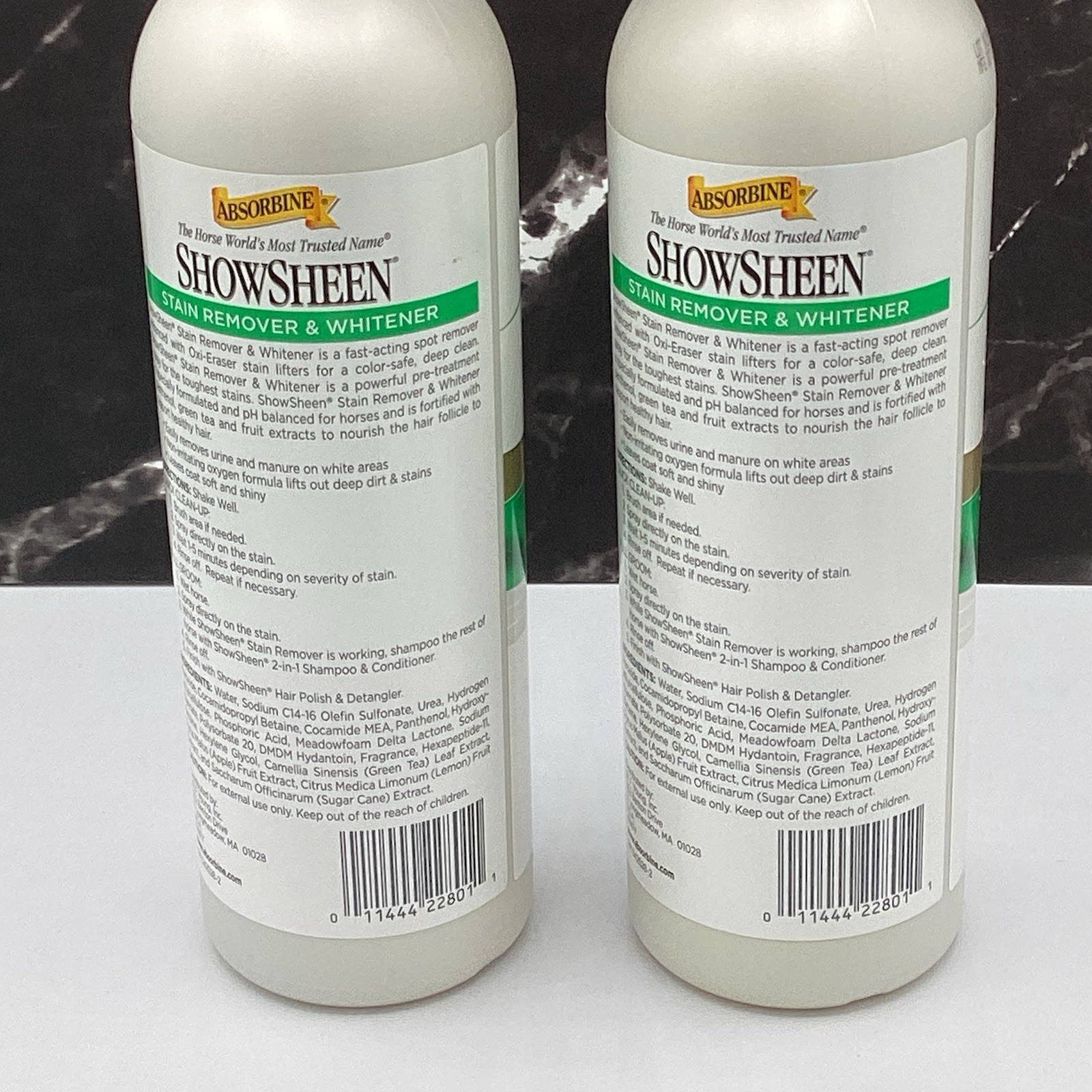 (2 Pack) ShowSheen Stain Remover & Whitener for Horses 20 Oz By Absorbine