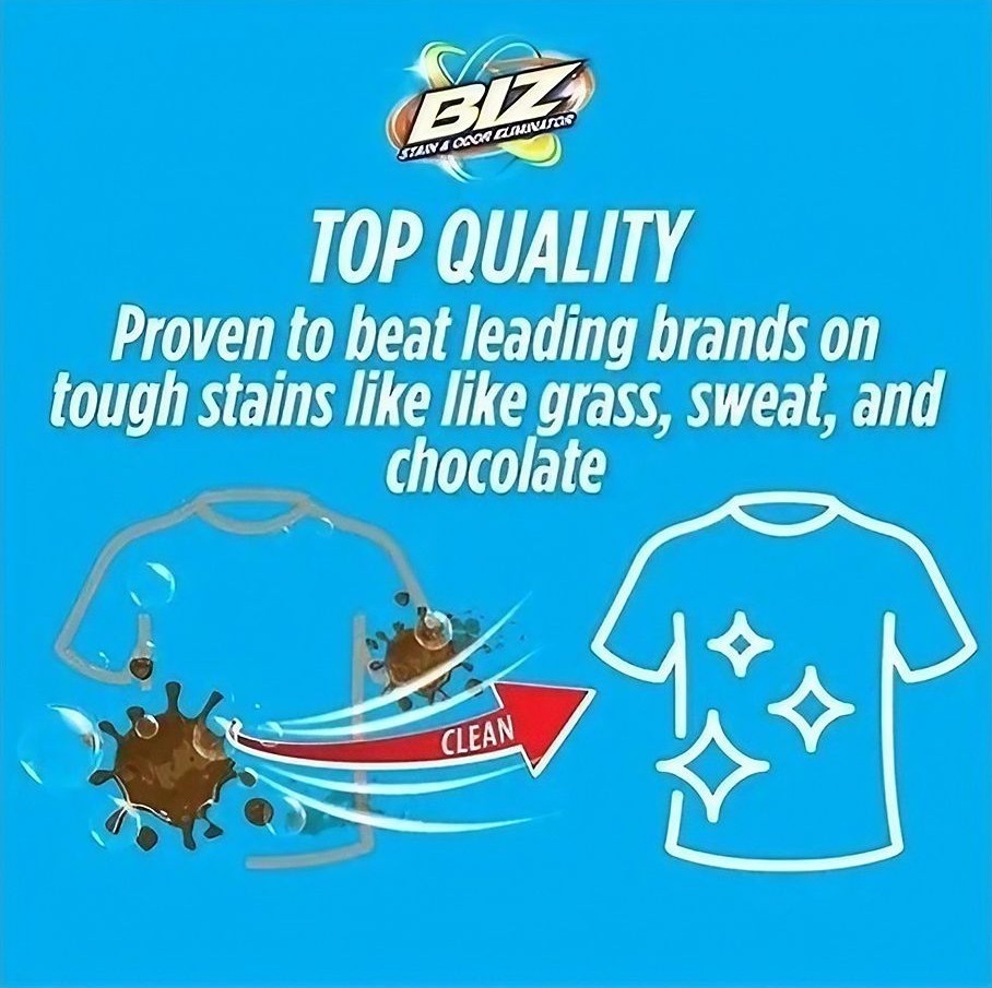 BIZ Laundry Detergent Powder 3-Pack 16oz Bags | Stain Blasters | Deep Clean