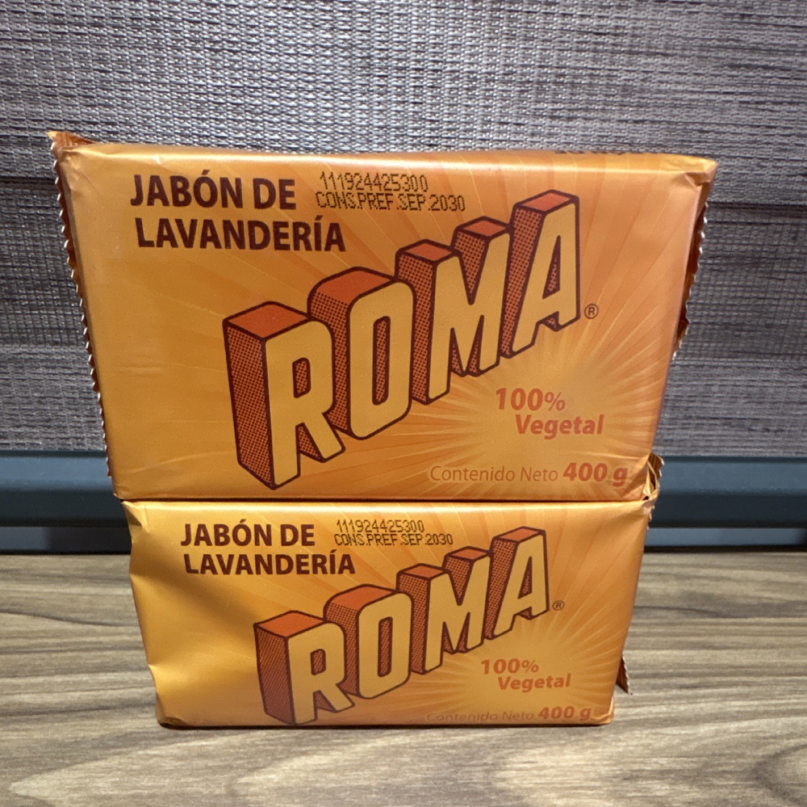 Jabón de Lavandería ROMA 400g (Paquete de 2) – 100% Vegetal