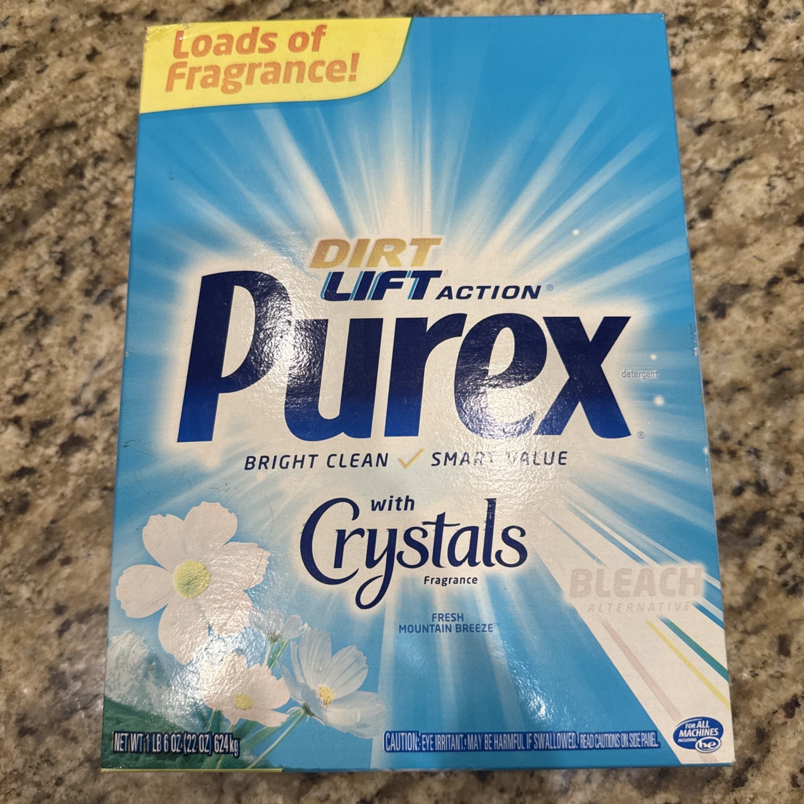 1 – 22oz Purex Dirt Lift Action Crystals Fresh Mountain Detergent Breeze VINTAGE