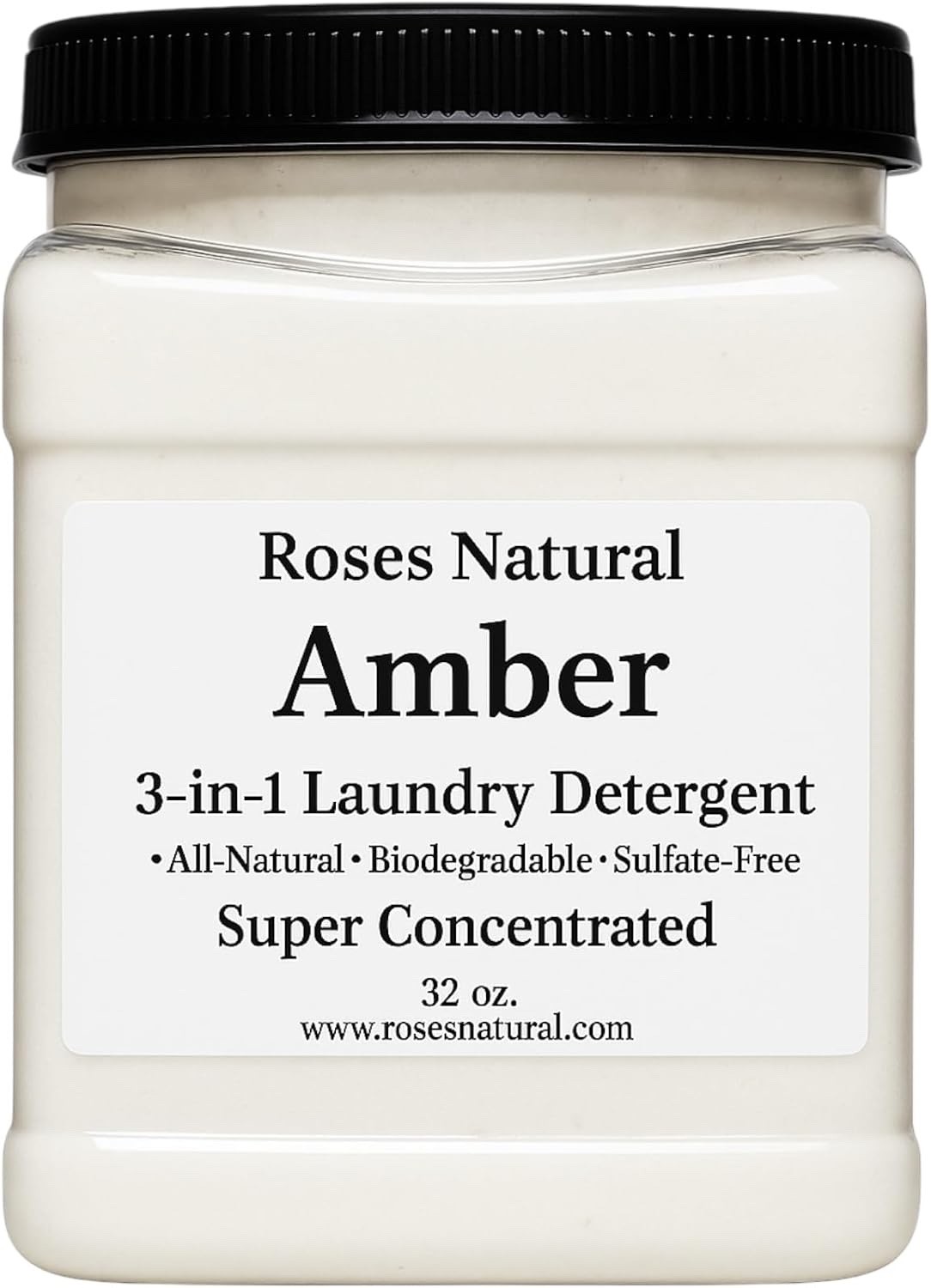 Amber 3-in-1 Laundry Detergent, 32 oz, All-Natural, Sulfate-Free, HE Safe