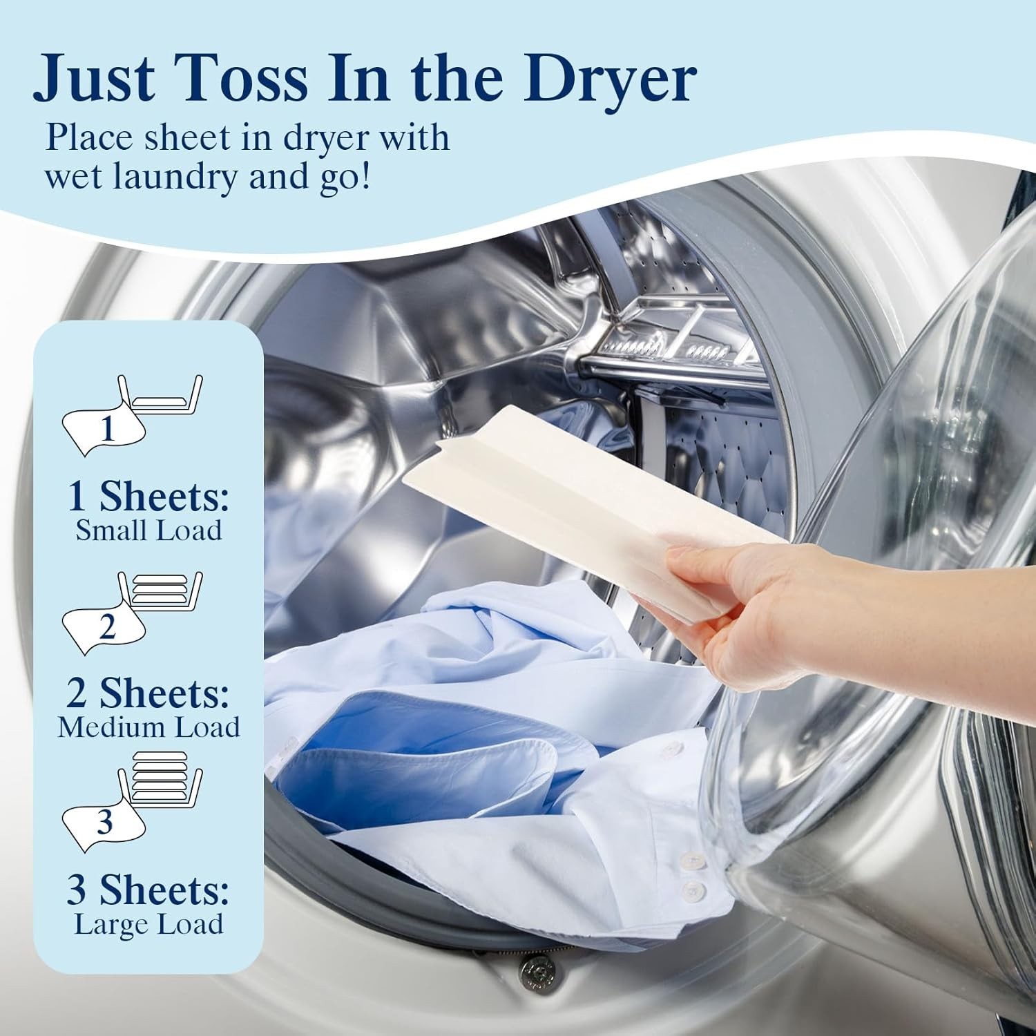 Natural Plant-Based Dryer Sheets – 480 Lavender Scent for Static Free Laundry