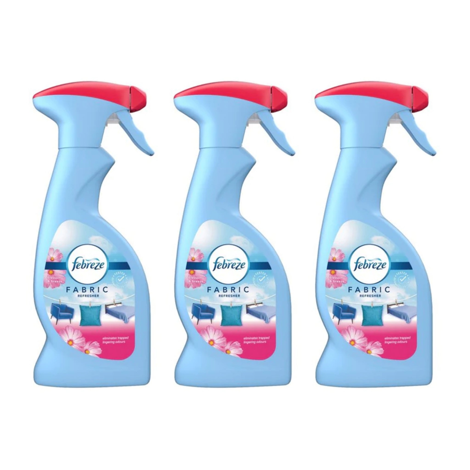 Febreze Fabric Refresher – Blossom & Breeze Scent, 375 ml (Pack of 3)