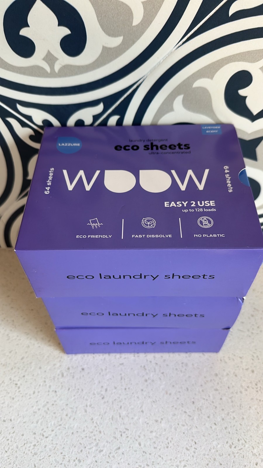 Lazzure Eco-Friendly Laundry Detergent Sheets 3 pack New fast shipping