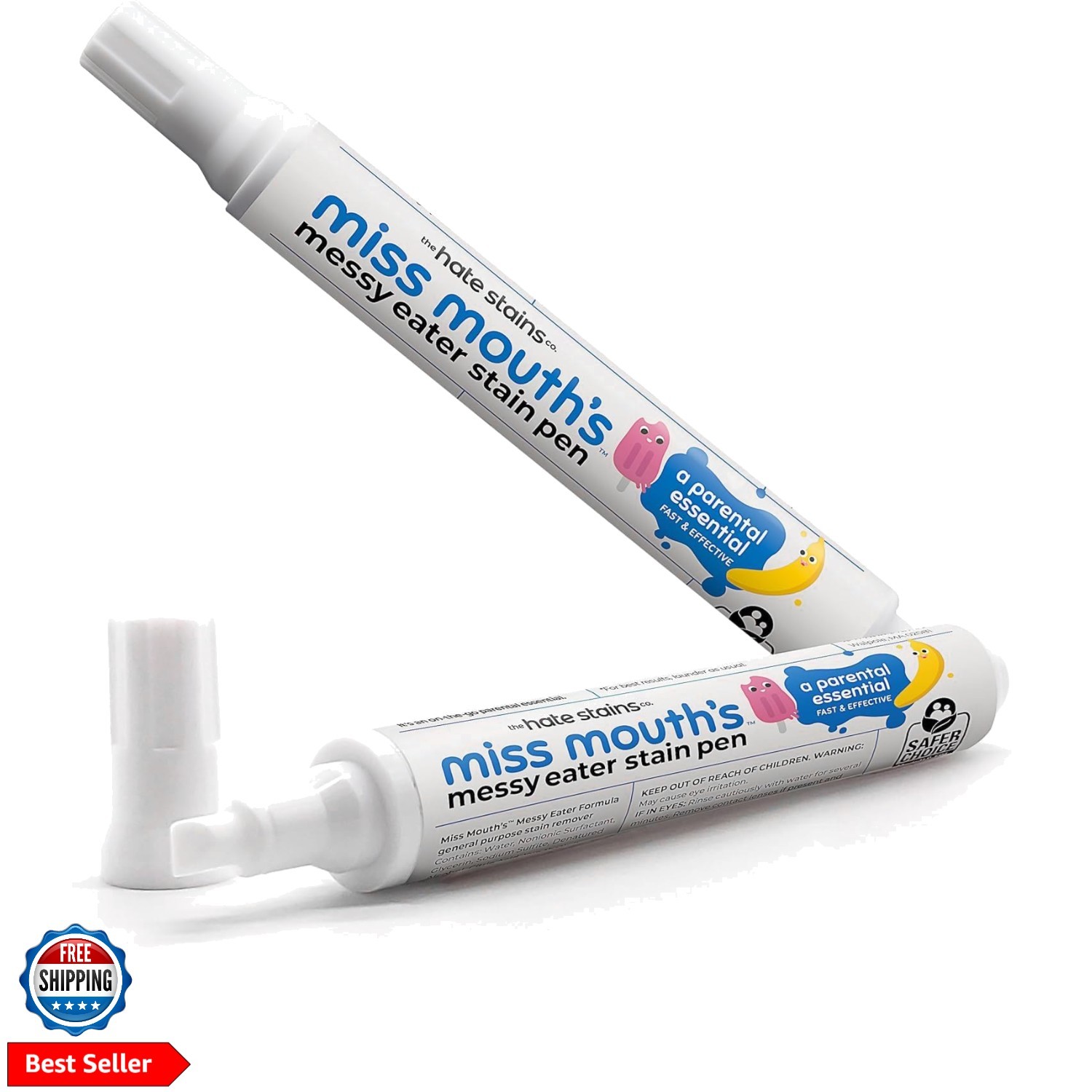 Messy Eater Stain Remover Pen, On-The-Go Travel, 2 Pack | Instant Stain Remov…