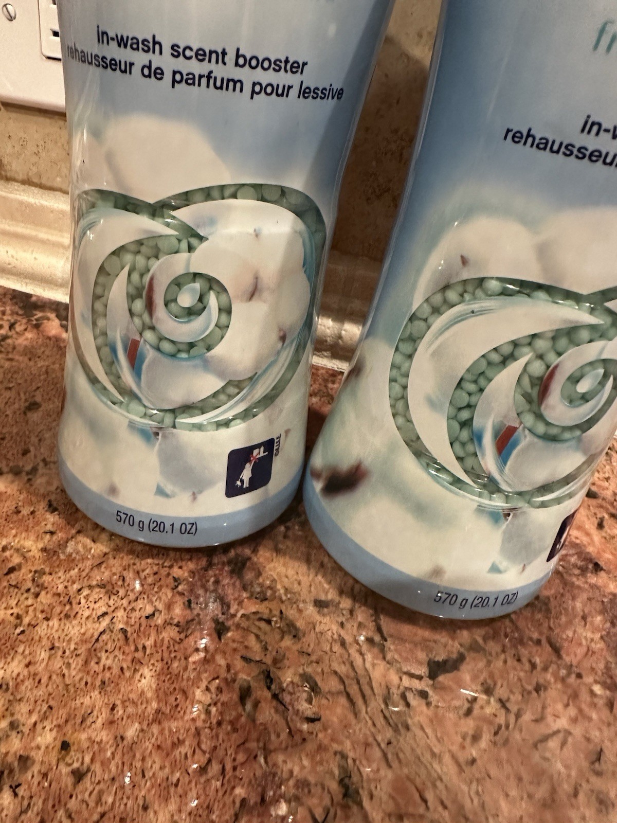 Downy Cool Cotton In Wash Scent Booster Beads 20.1 Ounce Long Lasting X2 Lot