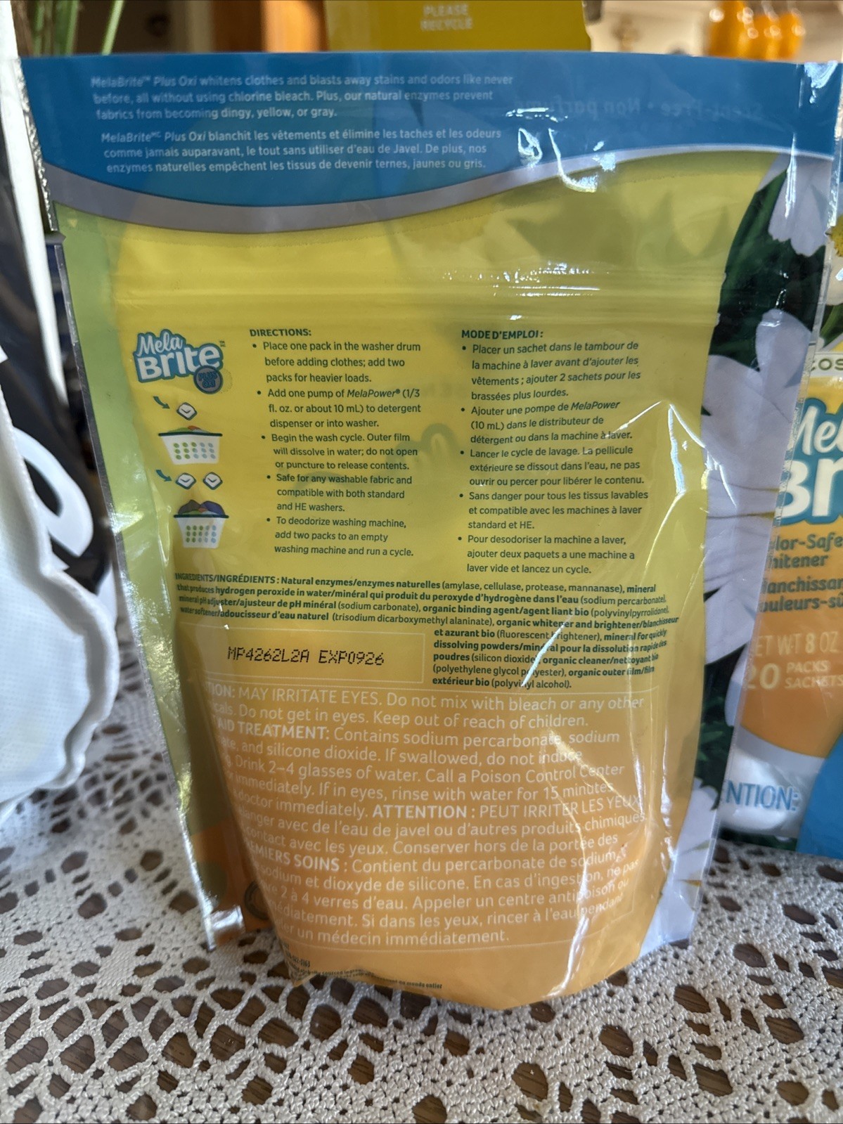 Melaleuca Ecosense MelaBrite Plus Oxi Color Safe Whitener 20 Packs New Lot of 3