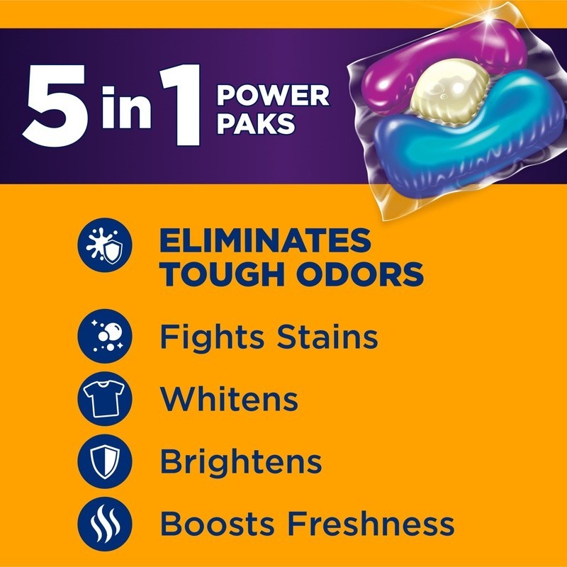 OxiClean Odor Blasters 5-in-1 Laundry Detergent Power Paks Fresh Burst, 42 Ct