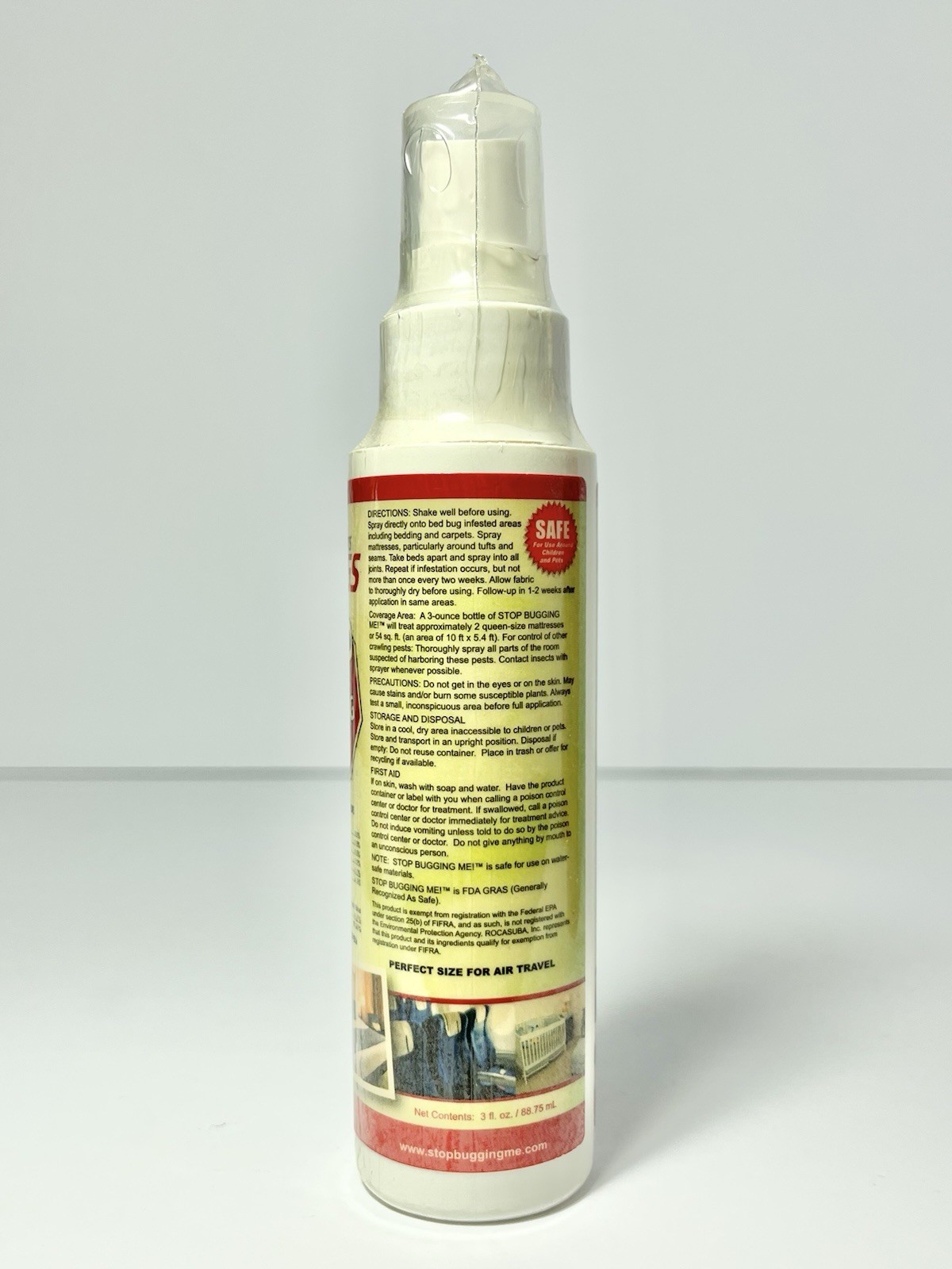 Stop Bugging Me Pump Spray for Bed Bugs & Mites, Set of 2 New Sealed 3oz