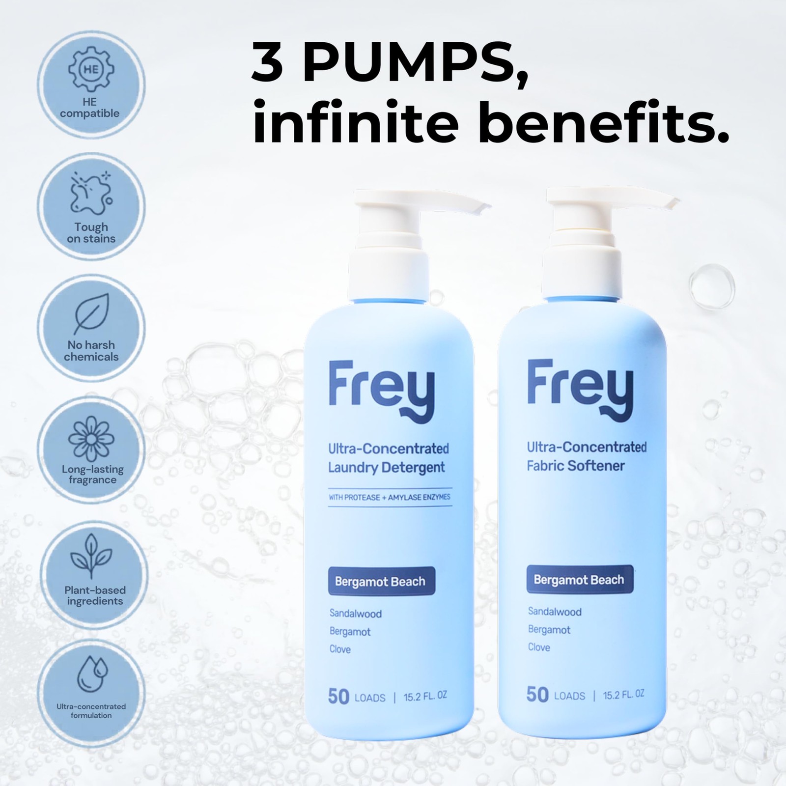 Laundry Care Bundle: Concentrated Natural Laundry Detergent + Fabric Softener…