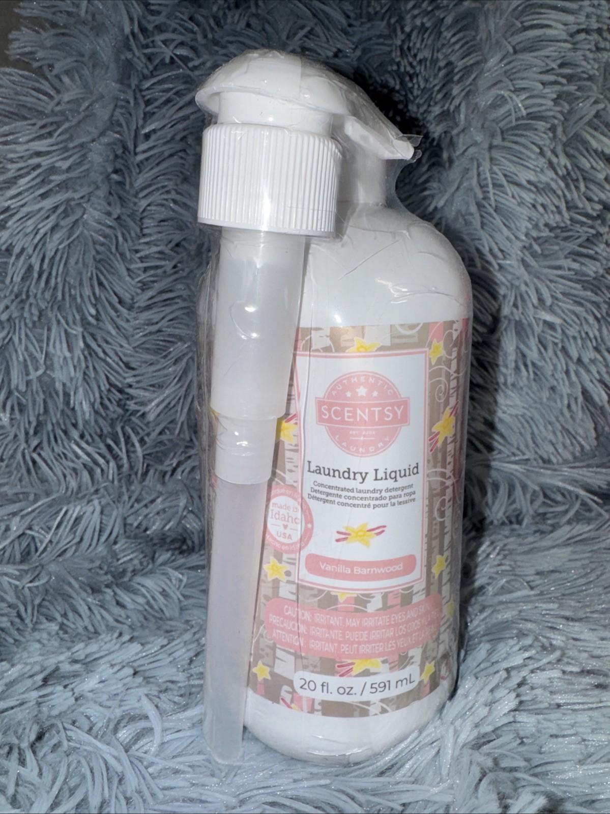 Scentsy Brand Laundry Liquid VANILLA BARNWOOD 20 FL OZ w Pump NEW