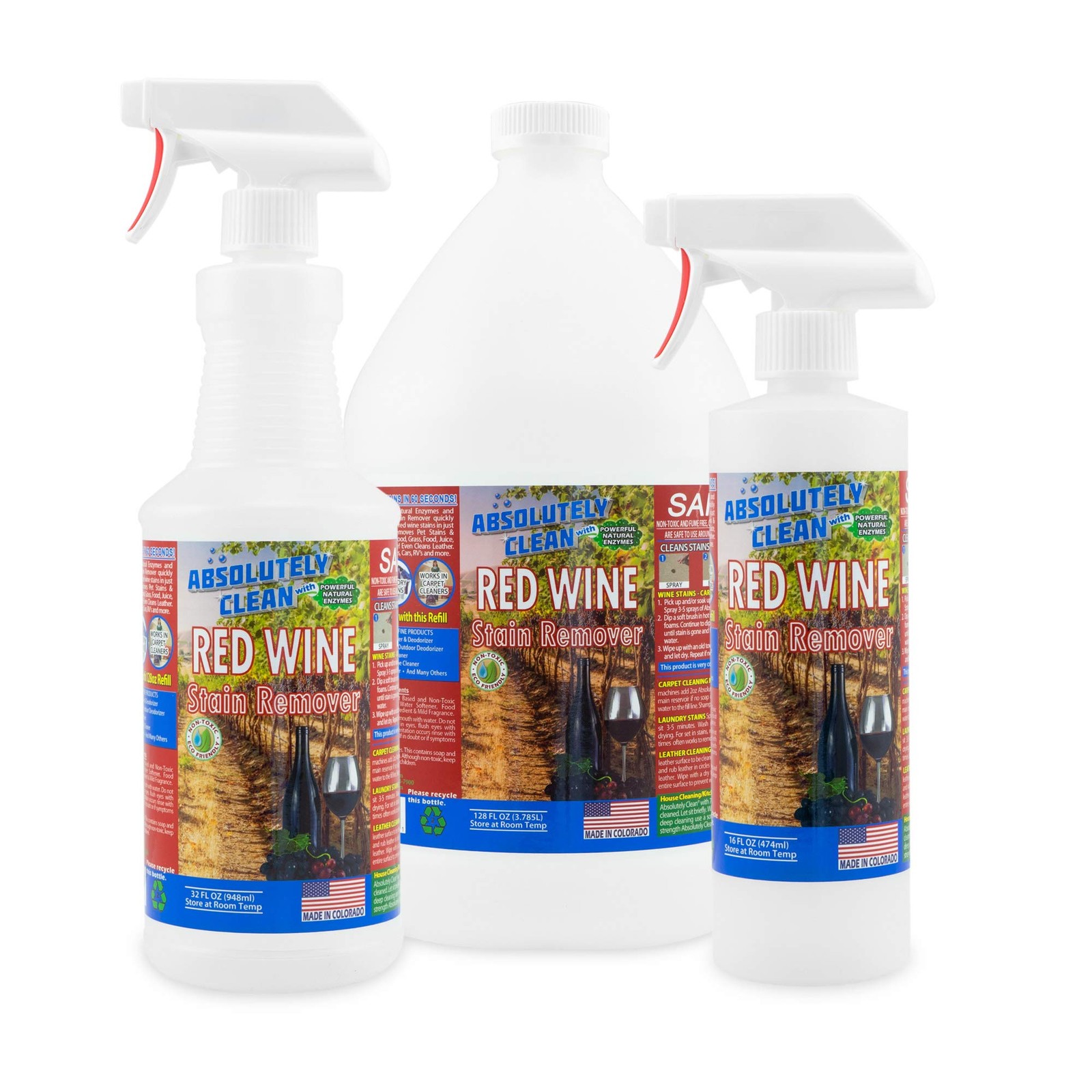 Amazing Red Wine Stain Remover – Natural Enzymes 16 Fl Oz (Pack of 1)