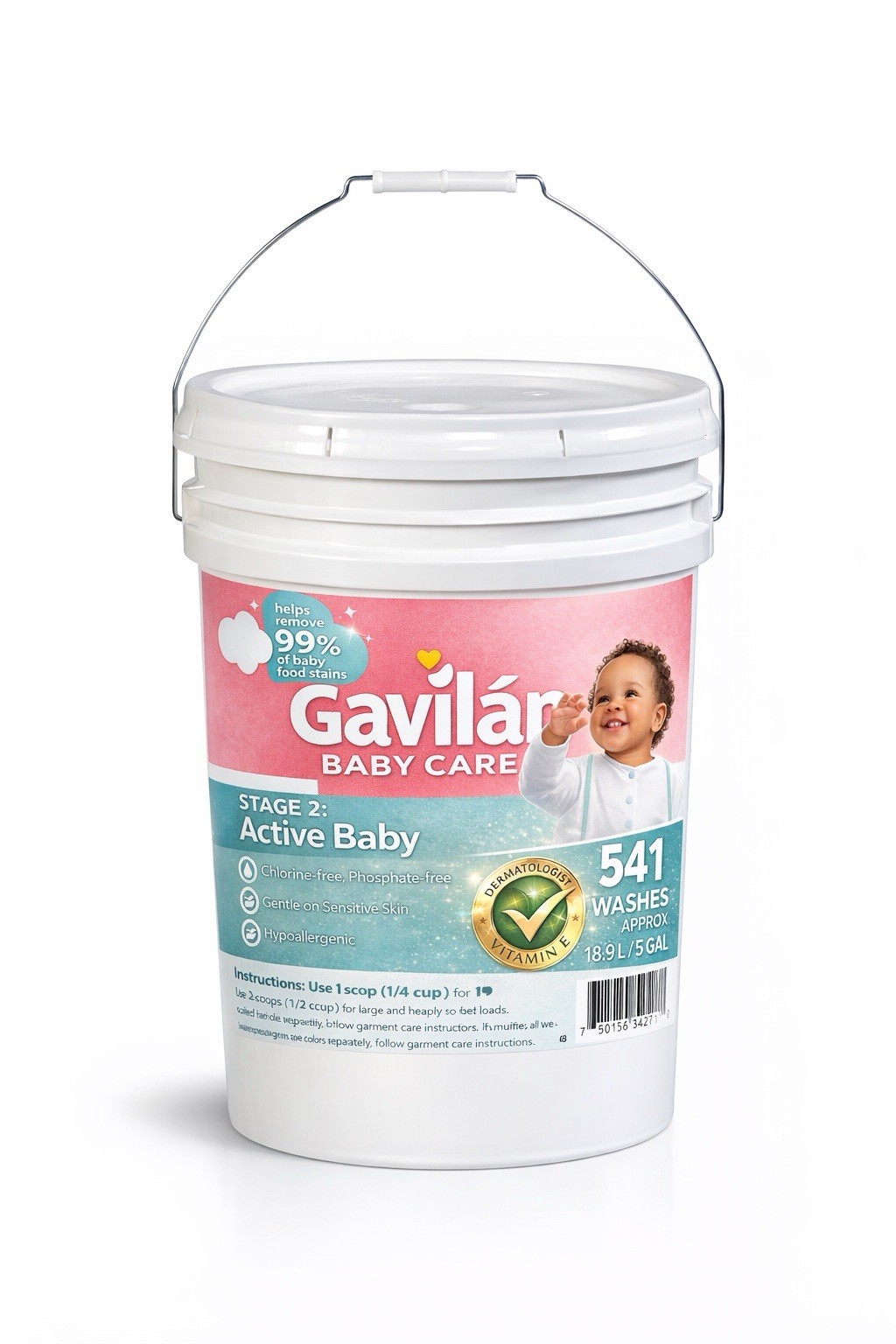 Gavilán Baby Care Powder Laundry Detergent 18.9L 541 Washes Phosphate-Free