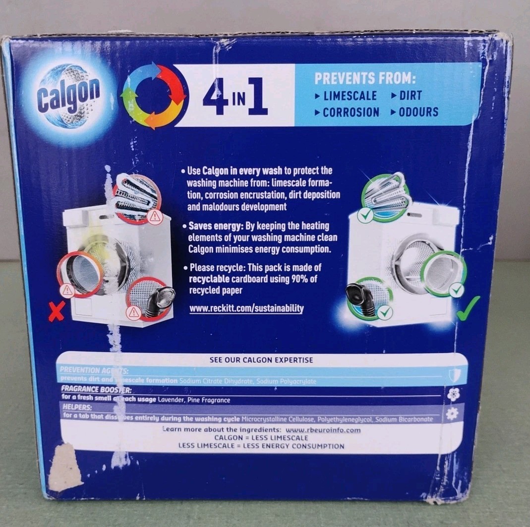 Calgon 4 in 1 Water Softener Tablets 75 Count Limescale Odor Protection