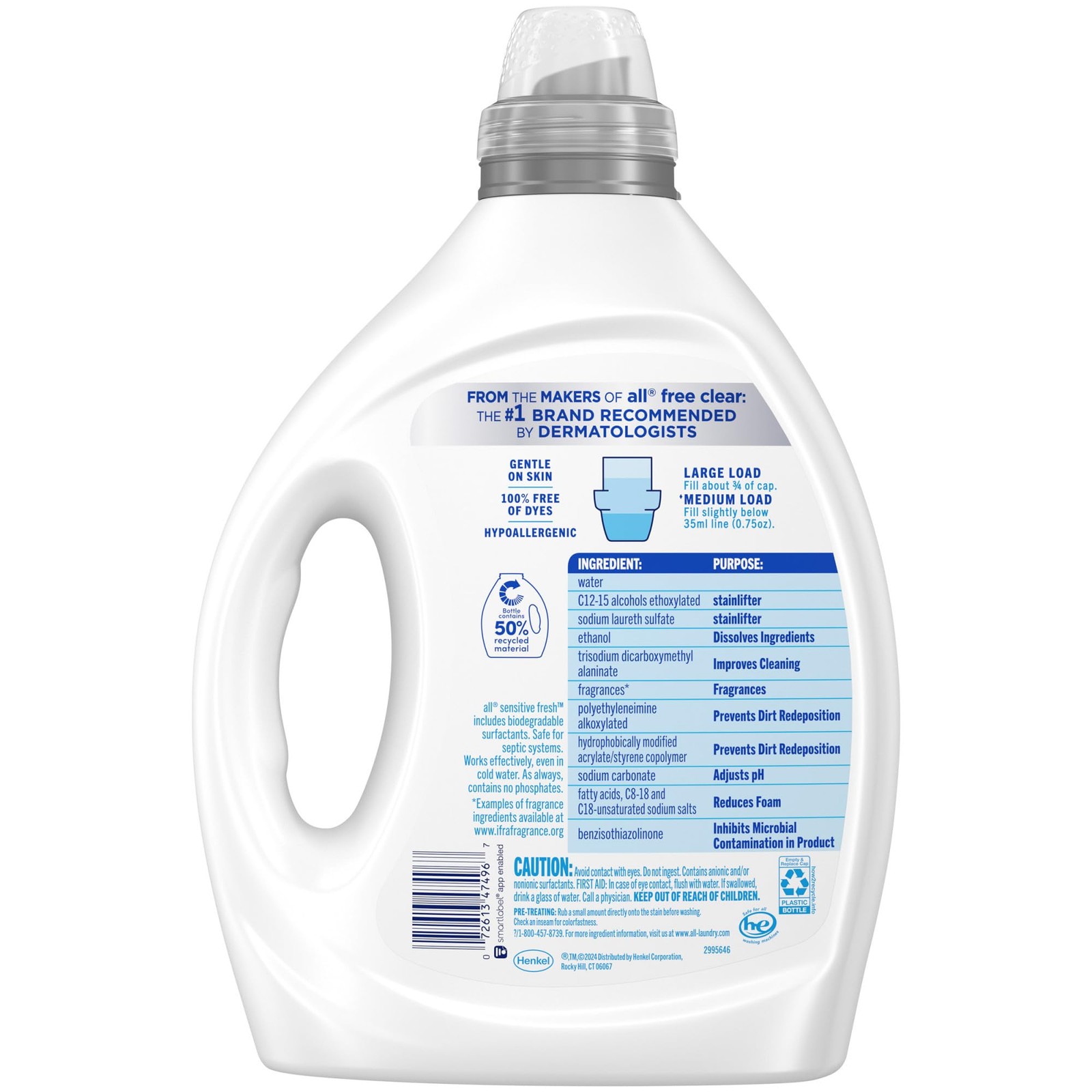 all Sensitive Fresh Spring Breeze 82.5 Fl Oz (Pack of 1),