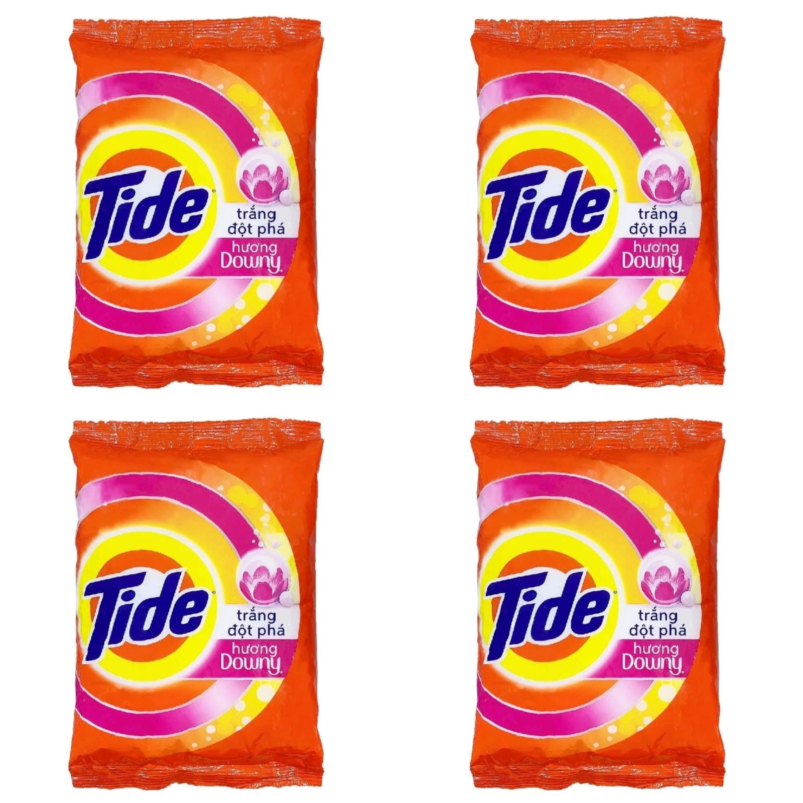 Tide Powder with Downy Laundry Detergent Powder, 350g – Lot Of 4