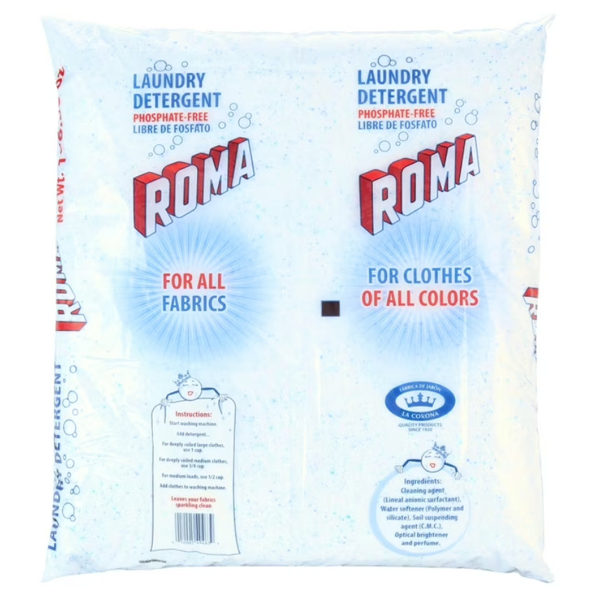 ( 4 Pack ) Roma Laundry Detergent, Heavy-Duty Use, All Ages, 11 lb