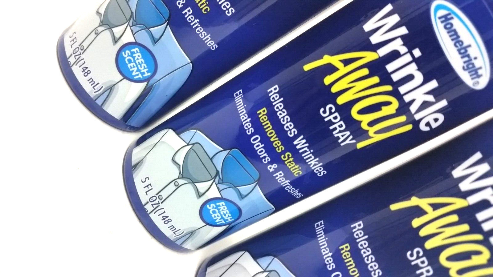 ( Lot 3 ) H.bright Wrinkle Away Clothing Spray 5 Oz Each