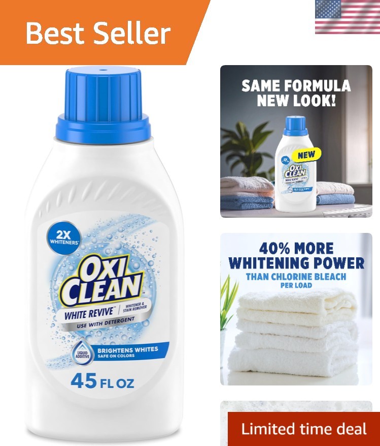High Efficiency 45 fl oz White Revive Whitener & Stain Fighter for Laundry