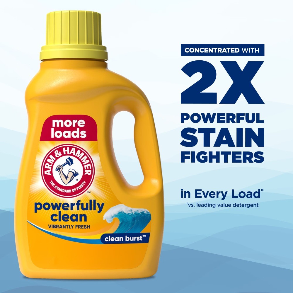 Laundry Detergent Liquid, Clean Burst, 10 Extra Loads, 43 fl oz, 43 Loads