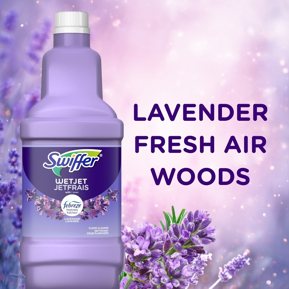 Wet Jet Floor Cleaner Solution Refill 2 Pack Lavender Scent 84.4 Fl Oz Total