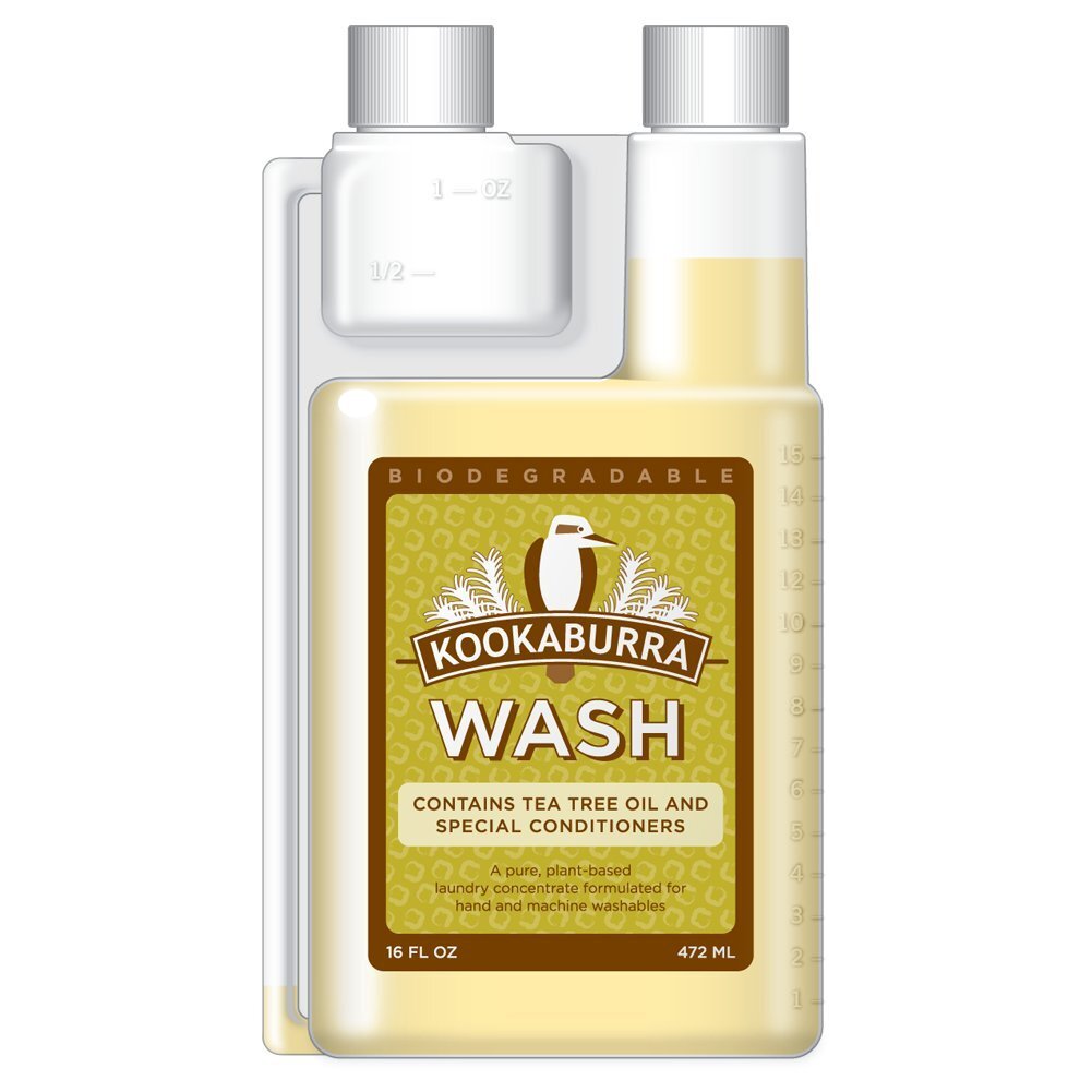 Kookaburra Wool Wash with Tea Tree Oil 16 Oz Hypoallergenic Laundry Detergent
