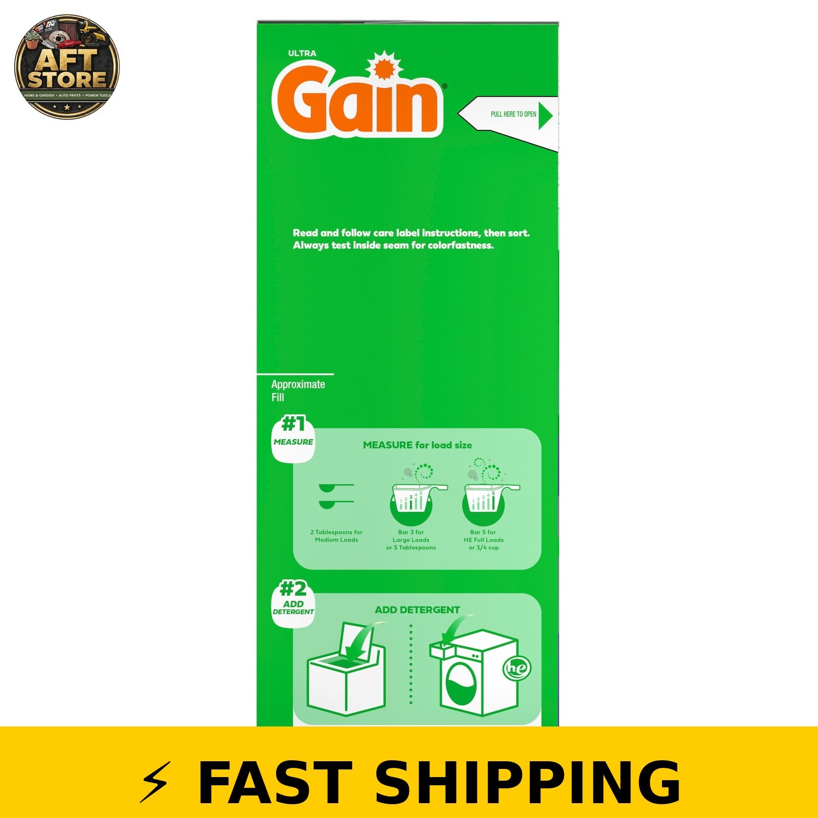 Gain Powder Laundry Detergent, Moonlight Breeze, 82 oz, 89 Loads