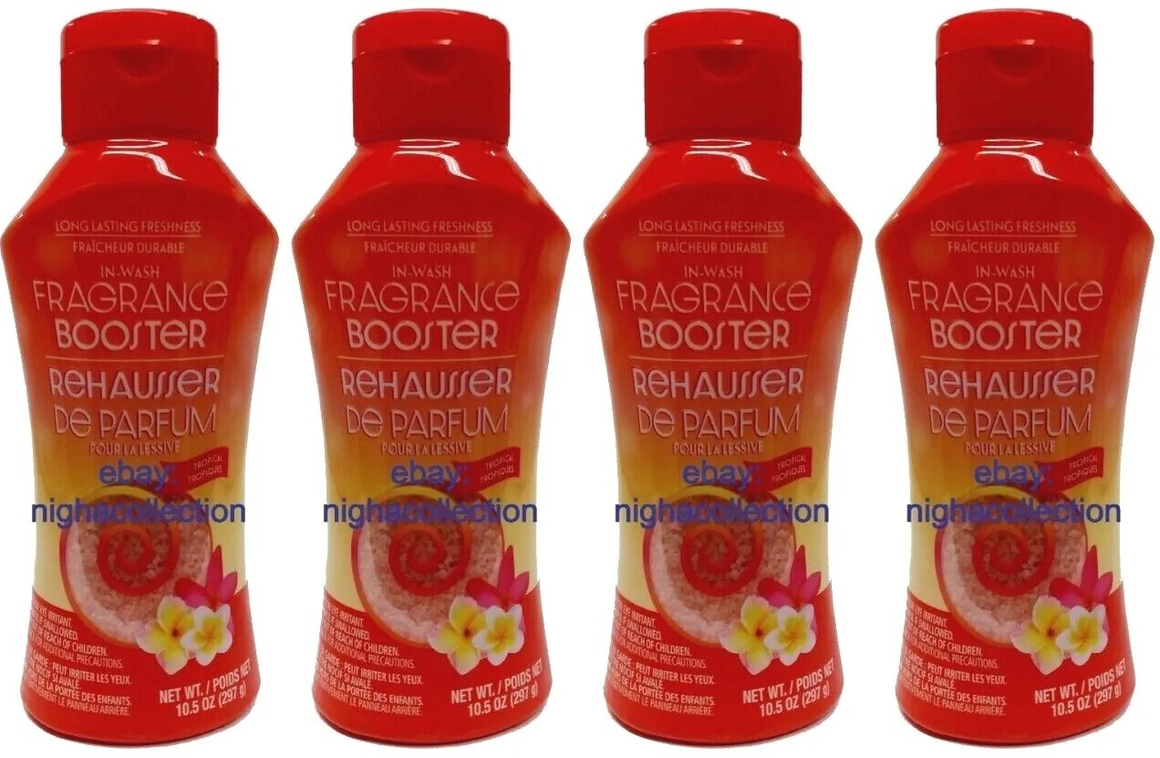 ( LOT 4 ) In-Wash Fragrance Booster Rehausseur, Tropical Scent New 10.5 oz Ea