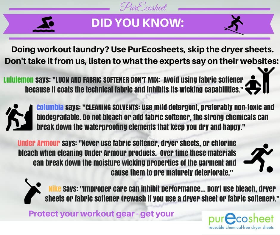 Purecosheet – Reusable Dryer Sheets | Cost effective (500+ loads), Chemical F…